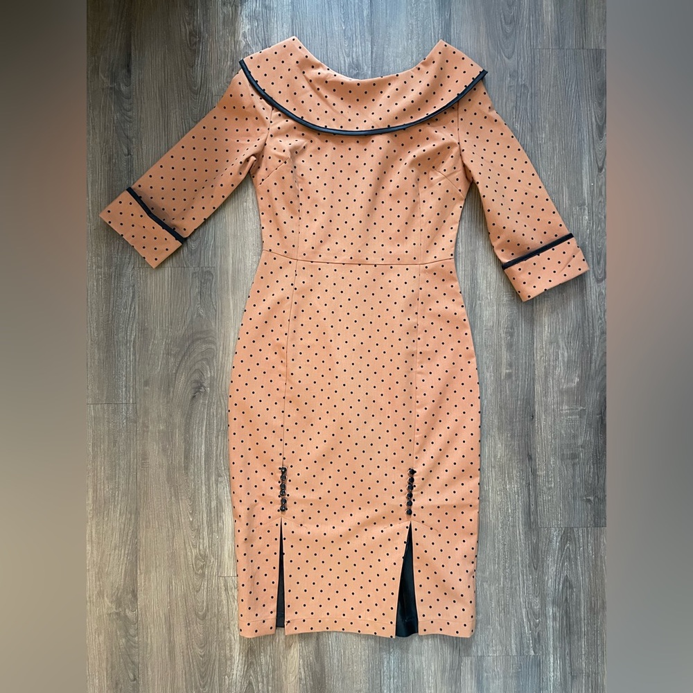 Bettie Paige Iced Coffee Wiggle Dress